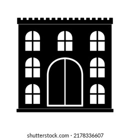 icono de castillo, símbolo del vector de castillo
