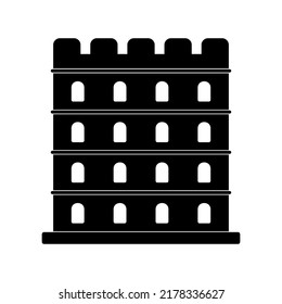 castle icon, castle vector sign symbol
