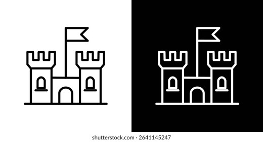 Castle icon vector simple element illustration editable