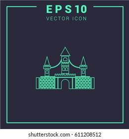 Castle icon vector. A simple icon for the web. Logo design
 