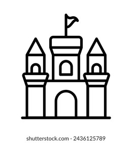 Castle Icon vector. Stock illustration.