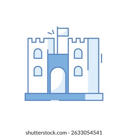Icono de castillo Vector ilustración de stock