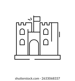 Icono de castillo Vector ilustración de stock