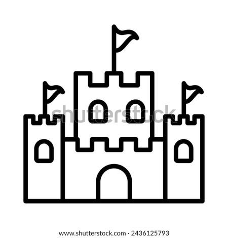 Castle Icon vector. Stock illustration.