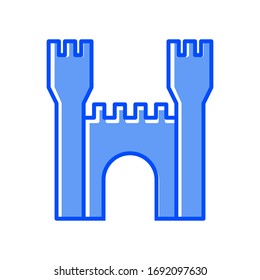 Castle icon vector in trendy style