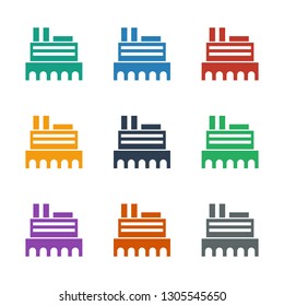 castle icon white background. Editable filled castle icon from architecture. Trendy castle icon for web and mobile.