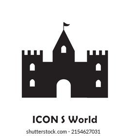 Castle icon with white background.Vector illustration eps10.