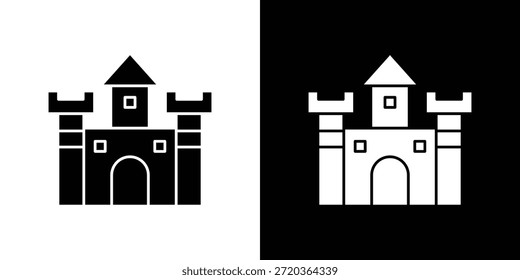 Iconos de castillo para proyectos gráficos y de Diseño web