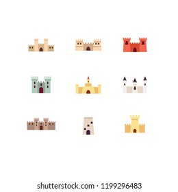 Castle icons set