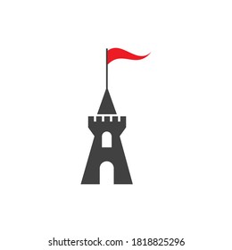 Castle ilustration logo vector  template 