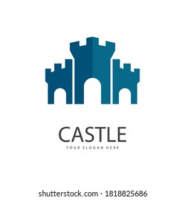 Castle ilustration logo vector  template 