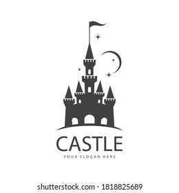 Castle ilustration logo vector  template 