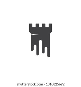 Castle ilustration logo vector  template 