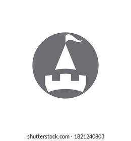 Castle ilustration logo vector template