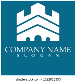  Castle ilustration logo vector template