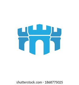 Castle ilustration logo vector template