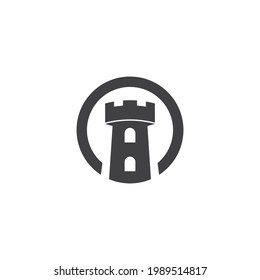 Schlosslogo, Vektorvorlage 