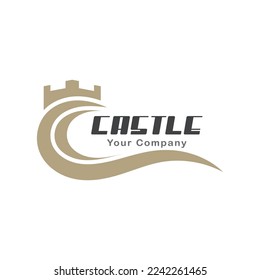 Castle ilustration logo vector template