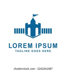 Castle ilustration logo vector template