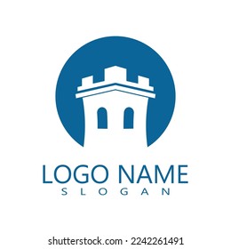 Castle ilustration logo vector template