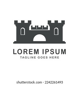 Castle ilustration logo vector template