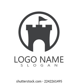 Castle ilustration logo vector template