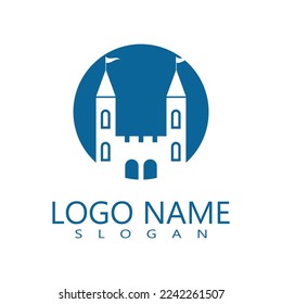 Castle ilustration logo vector template