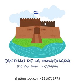 Castle of the Immaculate Conception, next to the San Juan River in Nicaragua.