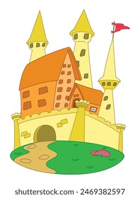 Castle isolated on white background