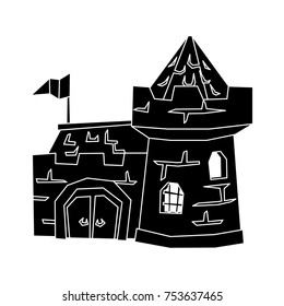castle isolated vector icon