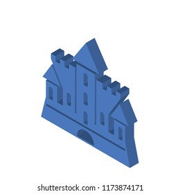 Castle isometric left top view 3D icon