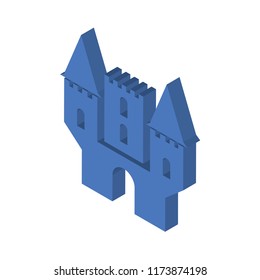 Castle isometric left top view 3D icon