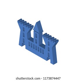 Castle isometric left top view 3D icon