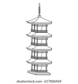 castle japanese building icon