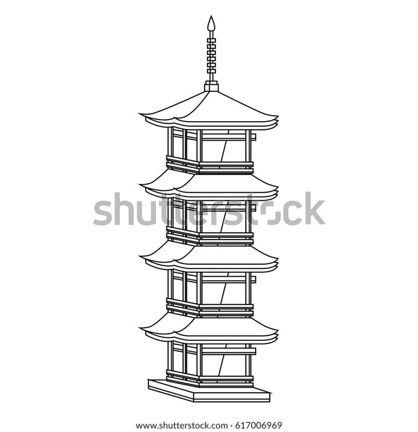 Castle Japanese Building Icon Stock Vector (Royalty Free) 617006969 ...