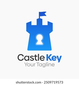Castle Key Logo Design Template. Good for Business, Agency, Community and Organization