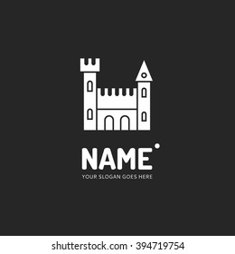 Castle, kids logo, illustration, design template. Company, shop, symbol concept icon. Element in vector.