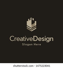 Castle Kingdom Building Creative Logo
