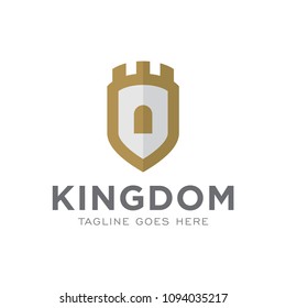 castle kingdom logo icon vector template