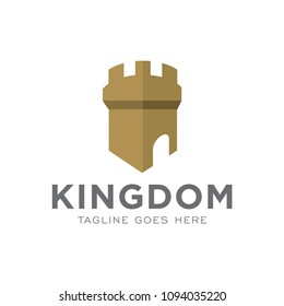 castle kingdom logo icon vector template