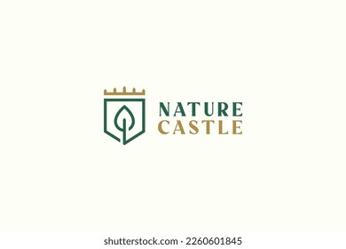 Castle and Lead Royal Logo Concept Geometric Line Simple Shape