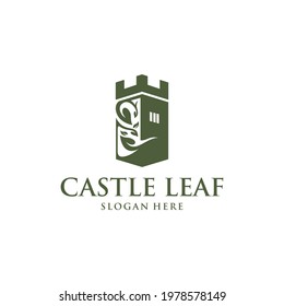 Castle Leaf Vector Logo Design