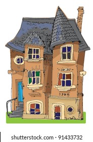 Castle Like Old House - Cartoon