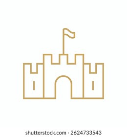 Castle line icon vector design. Editable stoke.