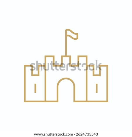 Castle line icon vector design. Editable stoke.