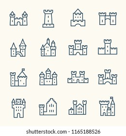 Castle line icons