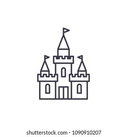 Castle linear icon concept. Castle line vector sign, symbol, illustration.