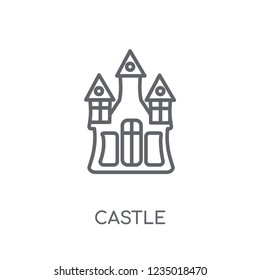 Castle linear icon. Modern outline Castle logo concept on white background from Fairy Tale collection. Suitable for use on web apps, mobile apps and print media.