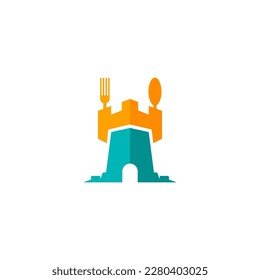 castle logo for a castle building logo company