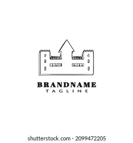 castle logo cartoon design icon template black modern isolated cute illustration